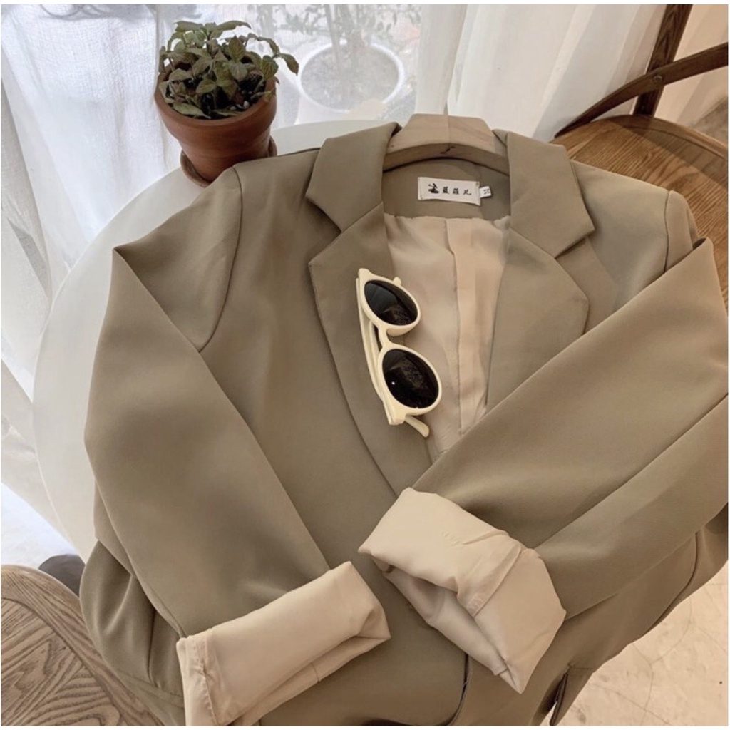 Áo Blazer nữ ❤️FREESHIP ❤️ Áo vest tay dài trơn cho nữ phong cách ulzzang - Chất mềm mại được chọn màu