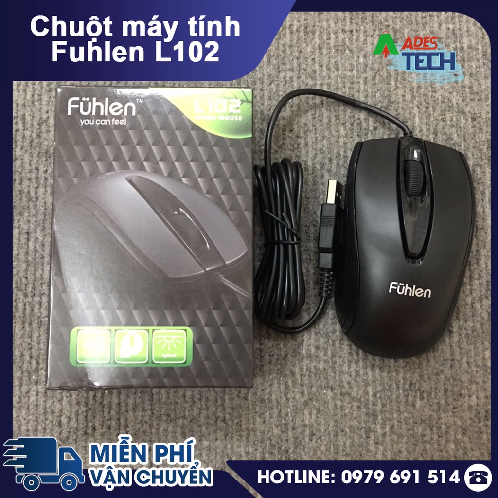 Chuột Máy Tính Có Dây Fuhlen L102 Kết nối USB | Chuột Văn Phòng Fuhlen Chính Hãng