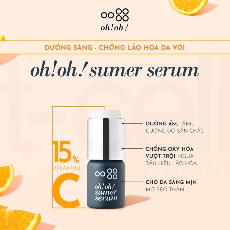 Oh!oh serum Vitamin C 15% - serum mờ thâm và chống lão hóa cho da