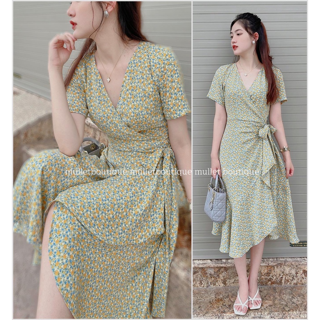 VÁY HOA NHÍ XANH BƠ