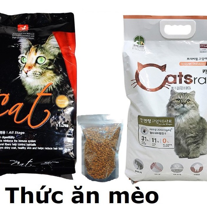 (Mẫu thử 1kg) Cat's Eye / Catsrang (2 loại) - Thức ăn mèo Hàn Quốc- Thức ăn viên cho mèo mọi lứa tuổi