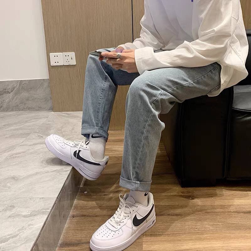  Quần bò nam ống rộng, baggy xanh sky MALTRIK dáng Hàn Quốc | BigBuy360 - bigbuy360.vn