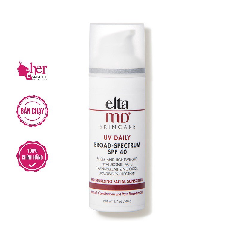 Kem chống nắng Elta MD SPF40 cho da thường & khô