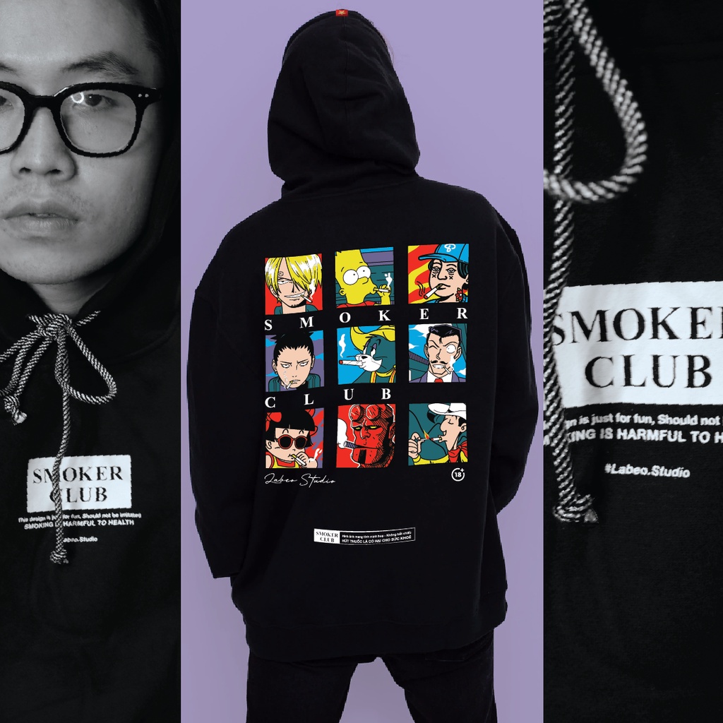 LB46 Áo nỉ, áo hoodie, áo sweater, SmokerClub, local brand Labeo, áo dáng oversize | BigBuy360 - bigbuy360.vn
