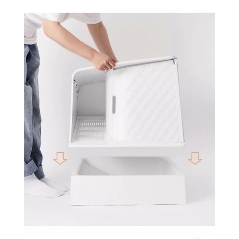 Hộp khay chậu nhà vệ sinh mèo Pet kit White Villa- khử mùi, chống văng cát