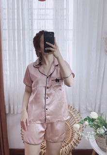 ( Freesize Lụa ) Đồ Bộ Pijama Lụa Nơ Đùi
