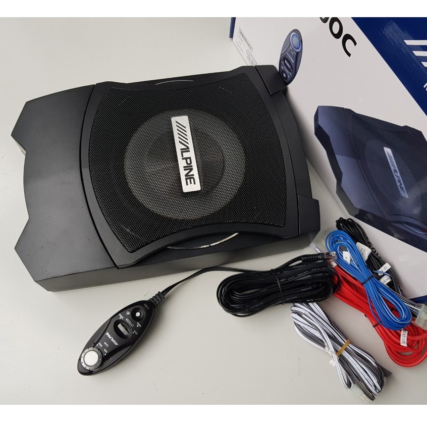 Loa sub Ô tô, loa sub  ALPINE PWE- T0800C 8'' 160W, ALPINE PWE- 1080 8'' 160W, kèm Lineout + dây AV
