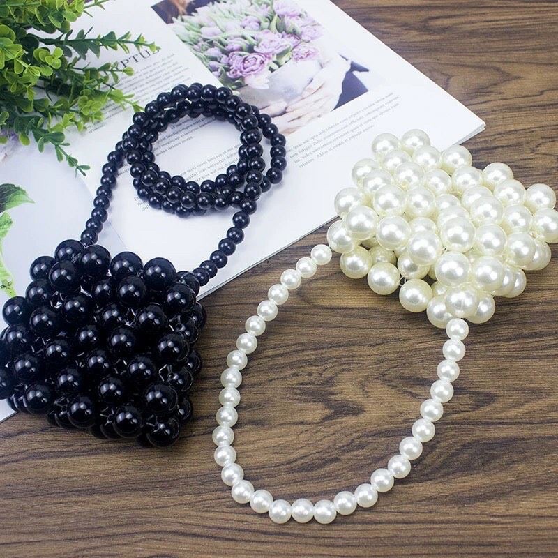 Túi hạt cườm giả ngọc mini phong cách Hàn 2022 ( bao đẹp sẵn hàng)