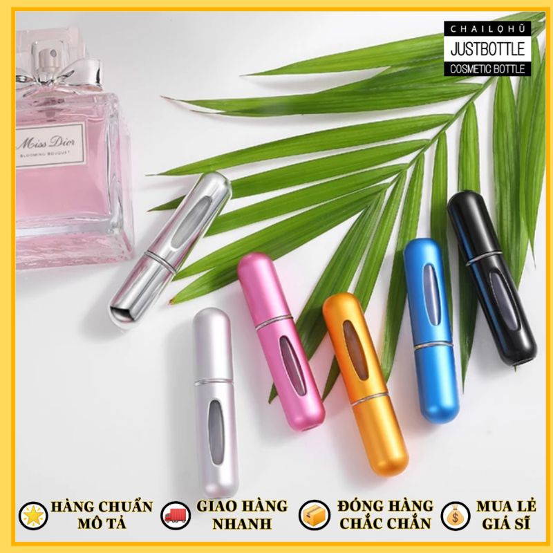 LỌ CHIẾT NƯỚC HOA tự động 5ml 12ml  VỎ CHAI CHIẾT NƯỚC HOA mini bỏ túi 2 lớp dạng xịt cao cấp