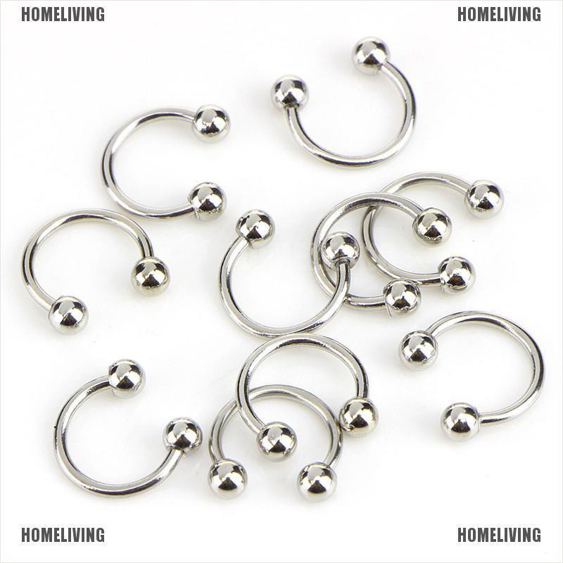 Set 10 Khuyên Mũi / Môi Bằng Thép Không Gỉ Cá Tính