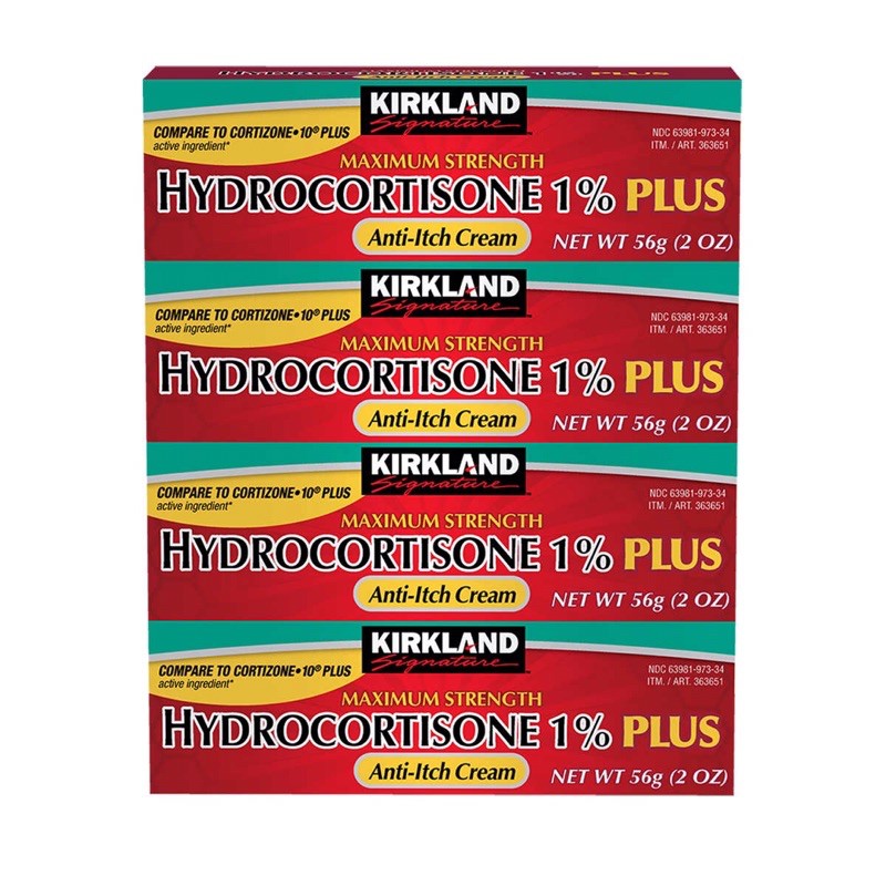 Kem bôi Kirkland Signature Hydrocortisone 1% Plus, date 10-2022