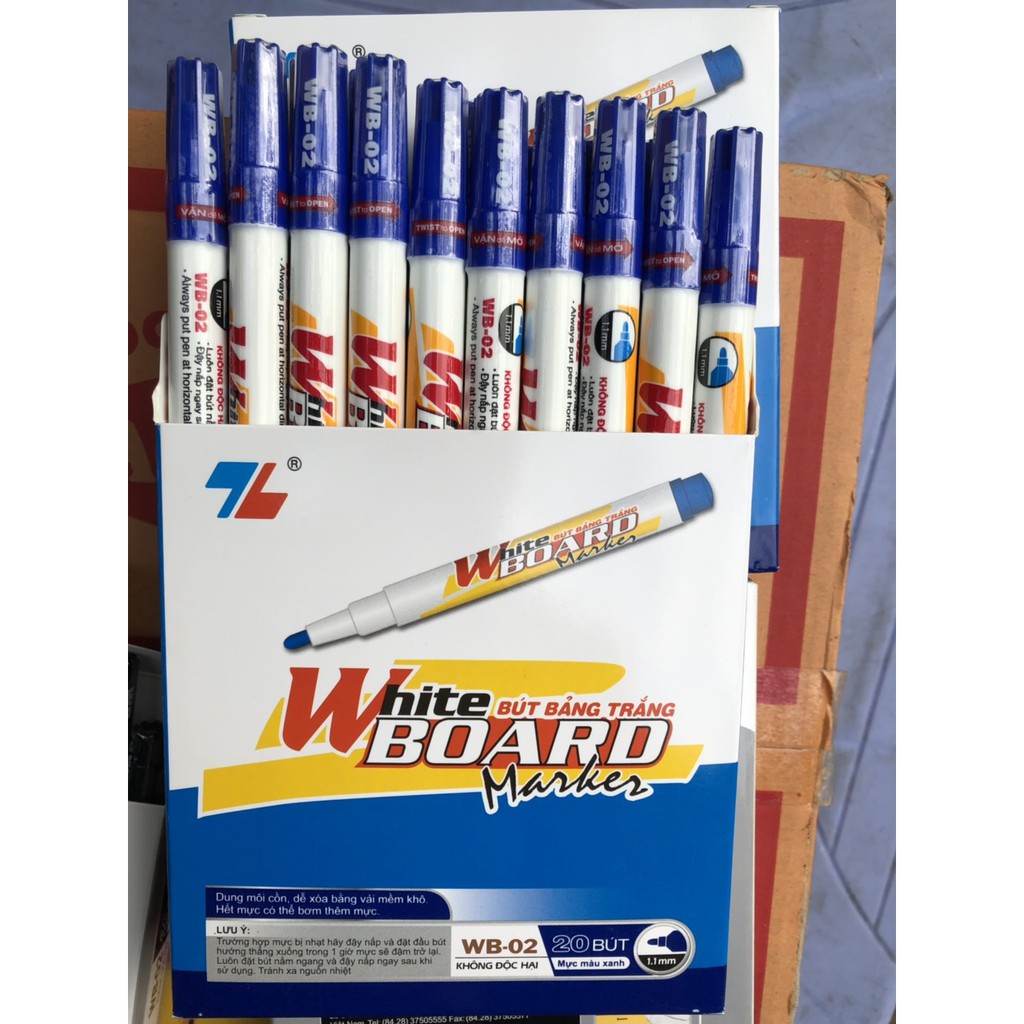 HỘP 20 BÚT BẢNG TRẮNG WHITE BOARD MARKER THIÊN LONG WB-02