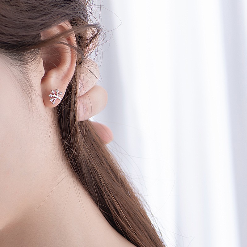 Bông Tai Bạc S925 Cây Sự Sống Tree of Life Xinh Xắn | Khuyên Tai Nữ Trang Sức Bạc Thời Trang