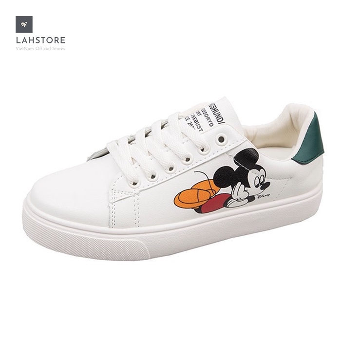 Giày sneaker nữ in hình chuột Mic LAHSTORE 2021 phong cách Hàn Quốc