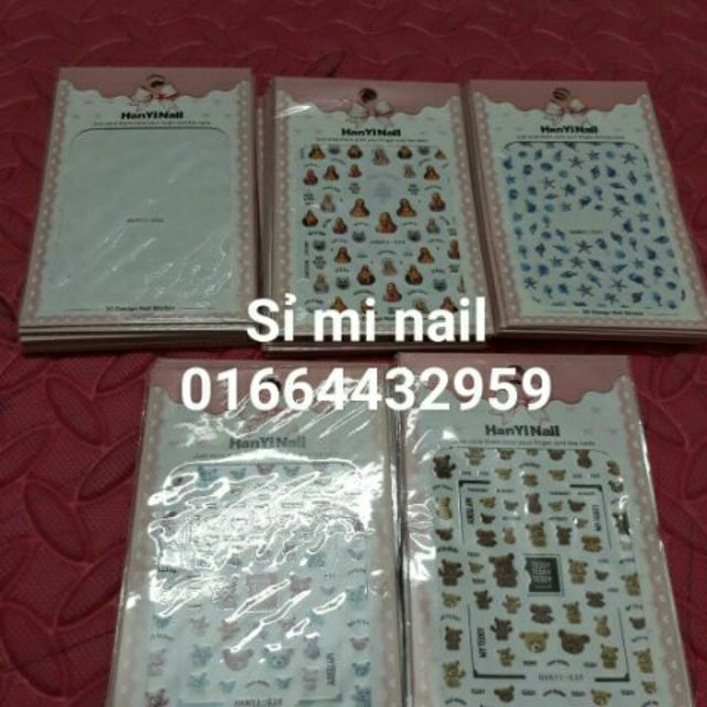 Hình dán móng trang trí làm nail 3d art
