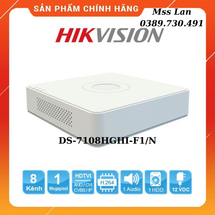 Đầu Ghi Hình 8 Kênh Hikvision DS-7108HGHI-F1/N