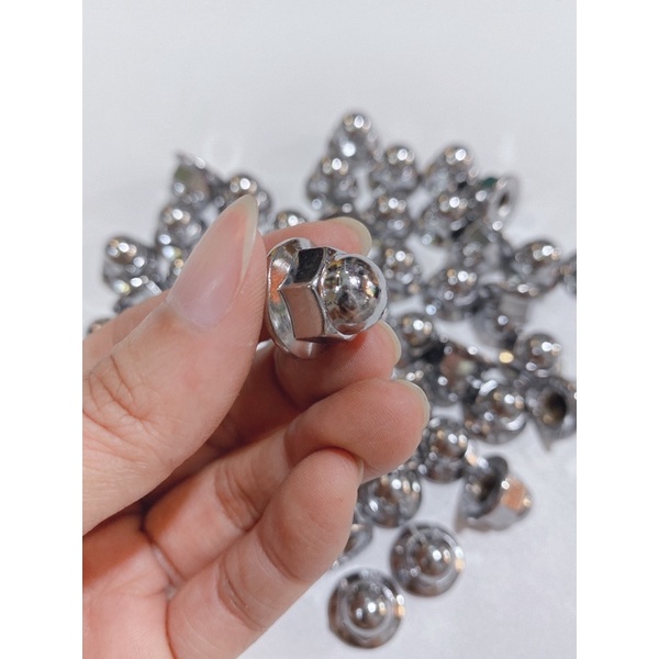 Tán bầu 6li 8li 10li 12li đầu bít chất liệu sắt xi ken sáng bóng, hàng đẹp cao cấp