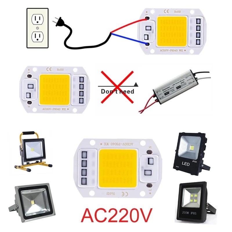 Chip đèn Led Cob 20w 30w 50w 110v 220v