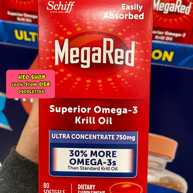 VIÊN UỐNG DẦU TÔM SCHIFF® MEGARED® SUPERIOR KRILL OIL 750mg