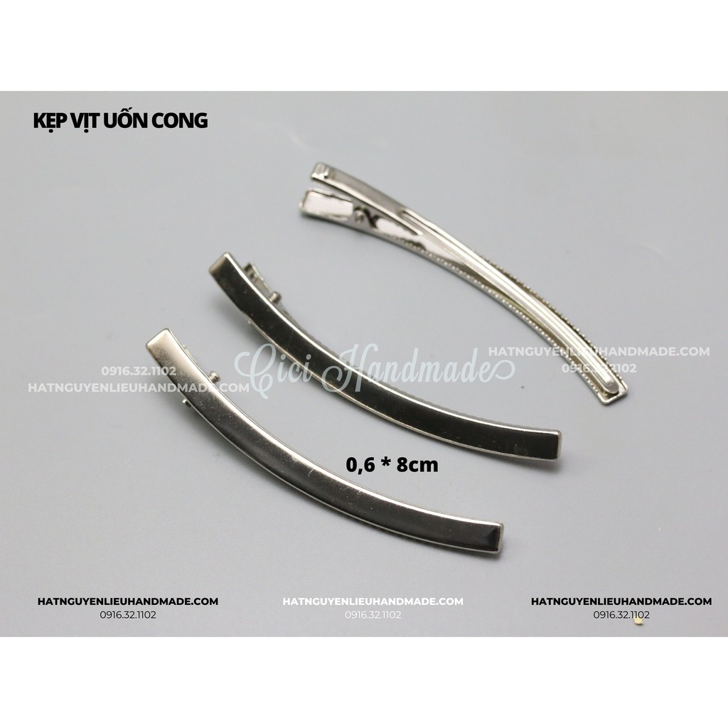 Kẹp vịt uốn cong, kẹp tóc, kẹp mái, phôi phụ kiện tóc Cici Handmade kẹp tóc hàn quốc kẹp tóc xịn