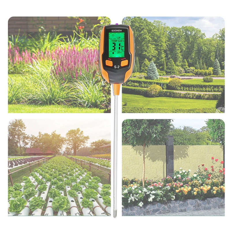 Dụng Cụ Đo Độ PH / Độ Ẩm Đất 5 Trong 1 Tiện Dụng Cho Sân Vườn