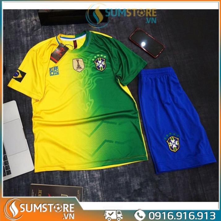 Áo Đá Banh Thể Thao Nam Nữ Brazill S03 Độc Lạ Vải Thun Lạnh Thái Cao Cấp *