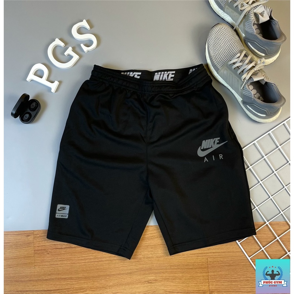 Quần Short Thể Thao, Gym Nam Thun Poly Co Giãn Tốt - Phúc Gym Store