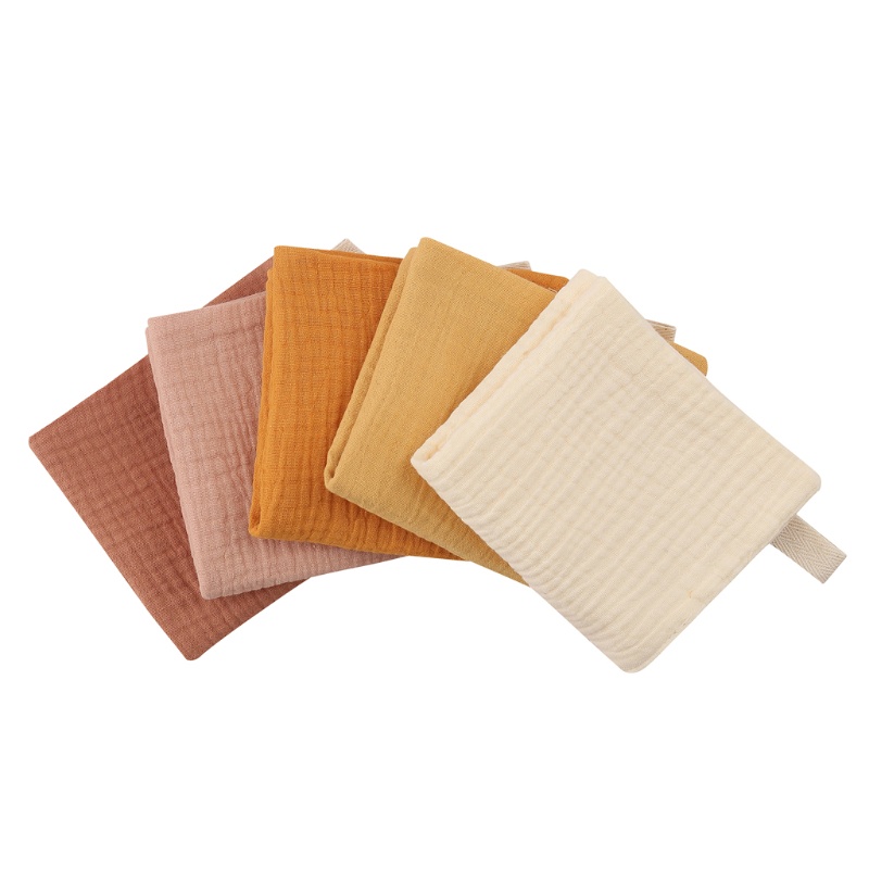 Set 5 Yếm Ăn Cotton Mềm Mại Thấm Hút Tốt Cho Bé