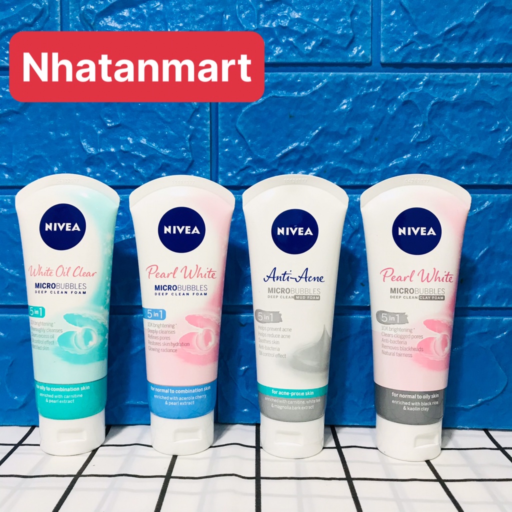 Sữa Rửa Mặt Sáng Da Sạch Nhờn Giảm Mụn NIVEA 100g