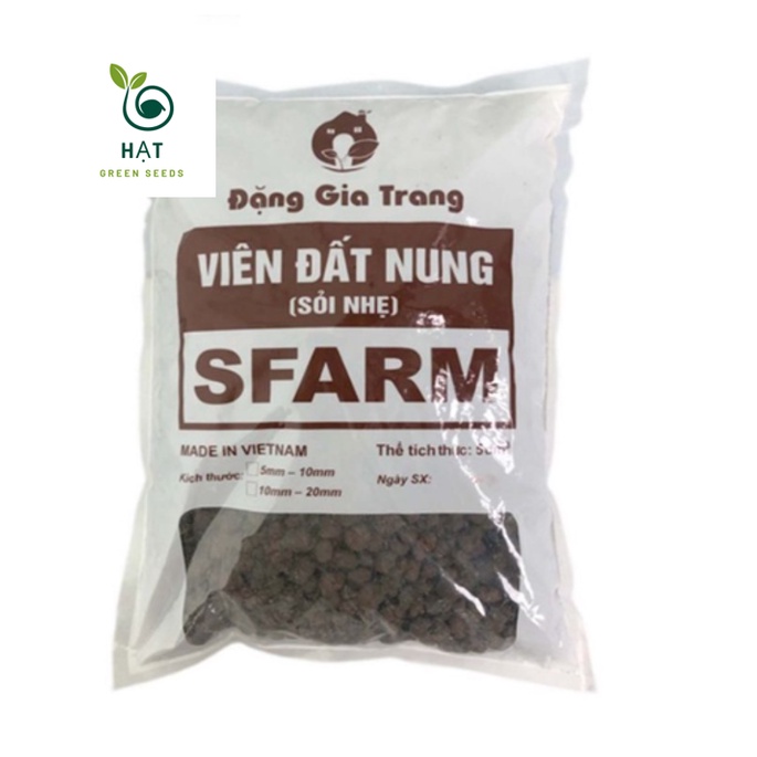 Viên Đất Nung ( Sỏi Nhe) Sfarm Đặng Gia Trang - Gói 5dm3 ~ 3kg size lớn từ 5-20 mm