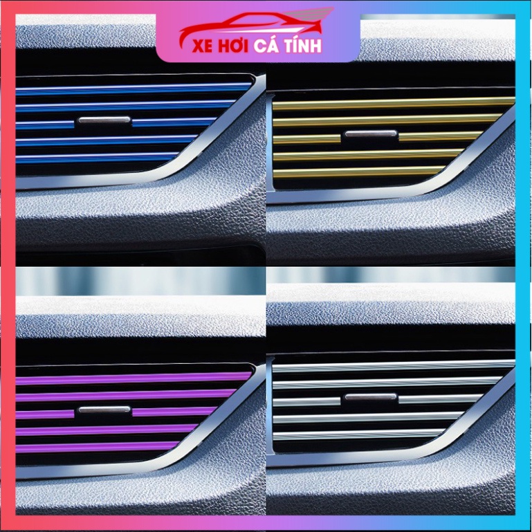 Nẹp Trang Trí Cửa Gió Điều Hòa Ô Tô - Chỉ Viền Trang Trí Khe Gió Ô Tô