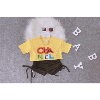 Set áo crop kèm quần rút