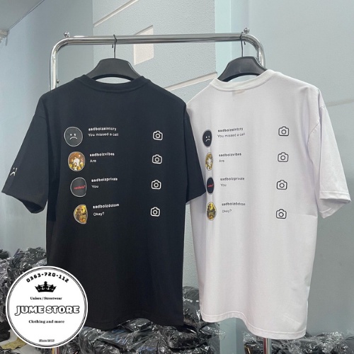 Áo thun nam nữ sad boiz sadtagram, Áo thun tay lỡ form rộng Sadboiz Sadtagram chất cotton thêu logo mặt mếu - Jume store | BigBuy360 - bigbuy360.vn