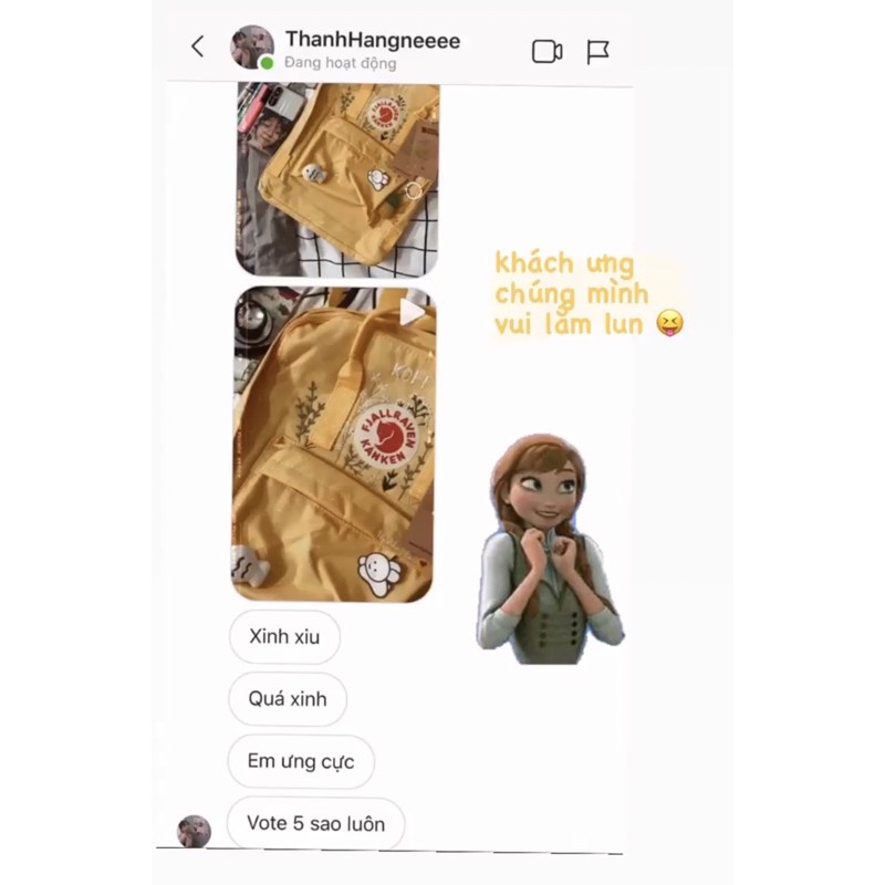 Balo Re Kanken thêu