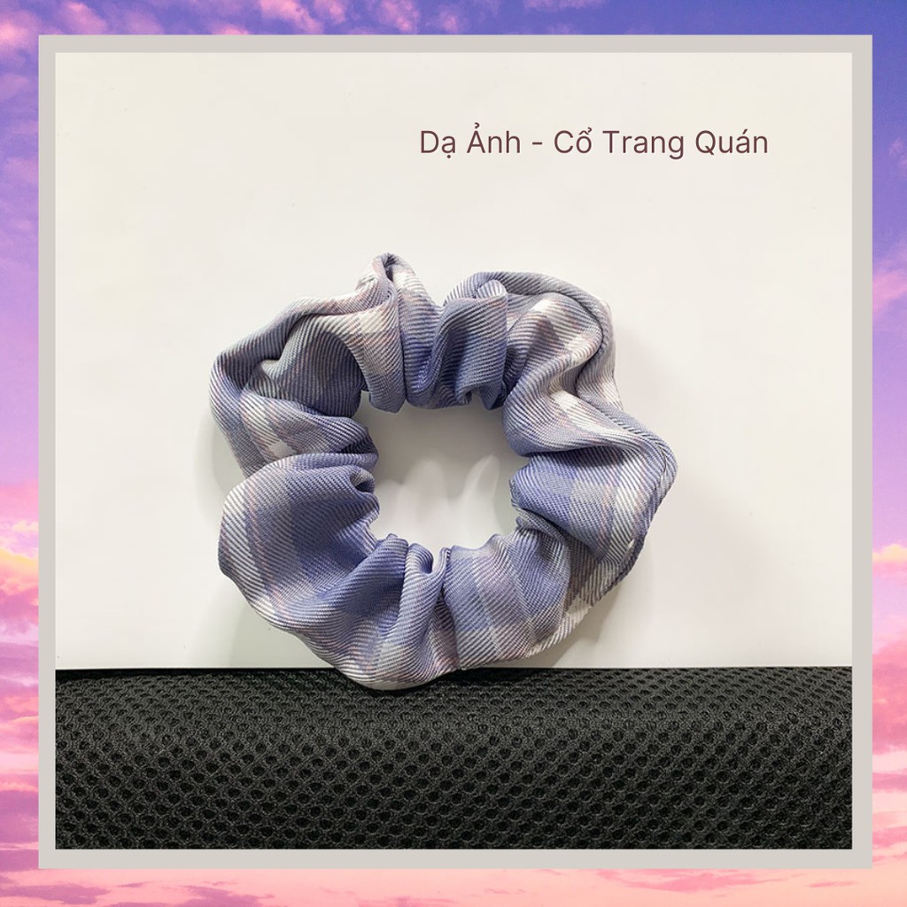 Scrunchies Caro Scrunchies Trơn Cột tóc Dây cột tóc Cột tóc vải Dây buộc tóc voan
