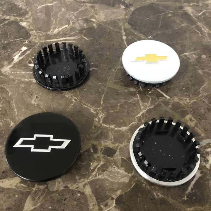 Logo chụp mâm, ốp lazang bánh xe ô tô Chevrolet - Đường kính ngoài 68mm