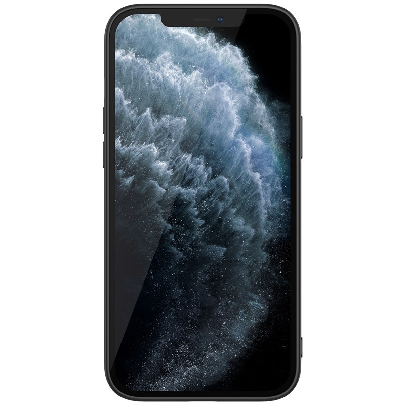 Ốp điện thoại Nillkin họa tiết vân làm từ carbon siêu mỏng màu đen cho iPhone 12 / iPhone 12 Pro / iPhone 12 Mini / iPhone 12 Pro Max
