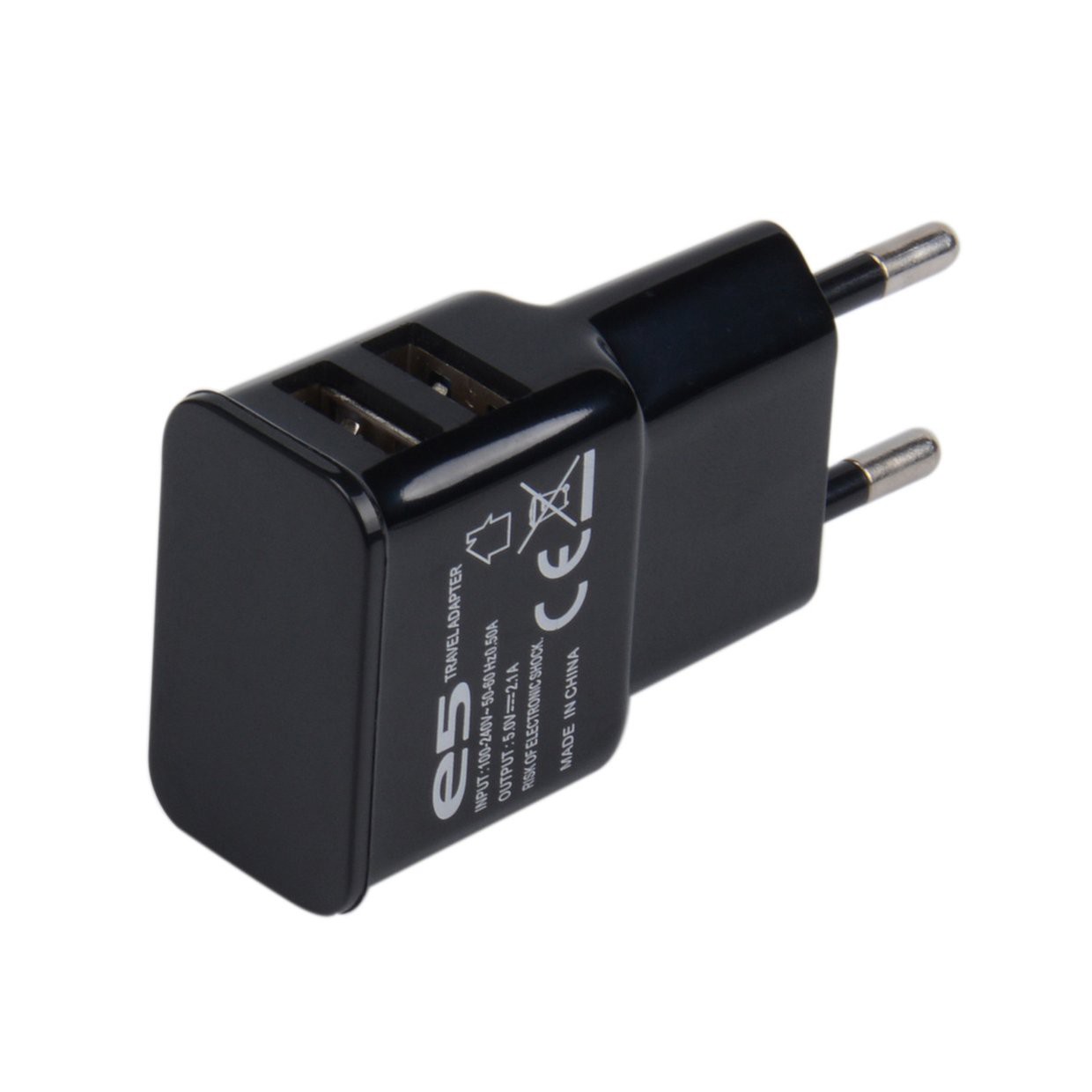 Củ Sạc Nhanh 5v1a Eu Us 2 Cổng Usb Cho Iphone / Android