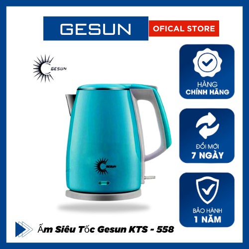 Ấm siêu tốc Gesun KTS - 558 1.8L thương hiệu đức cách Nhiệt chống giật Bộ cảm biến nhiệt độ hiện đại BẢO HÀNG 24 THÁNG