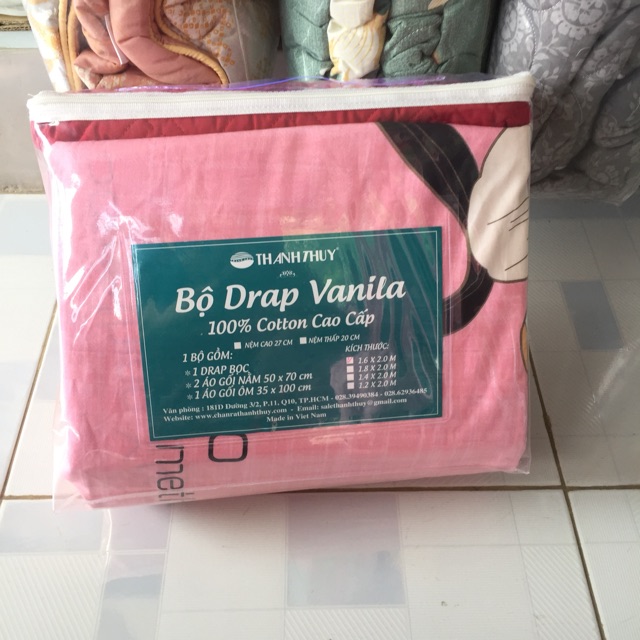 Bộ drap Thanh Thuỷ - size 1,6m - M54