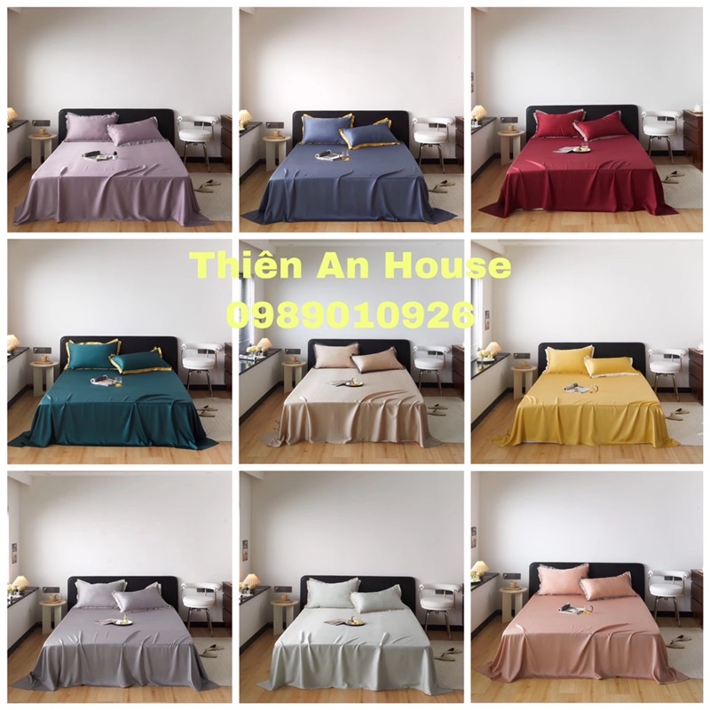 Bộ ga gối TENCEL 100S nhập khẩu nguyên set mát lạnh