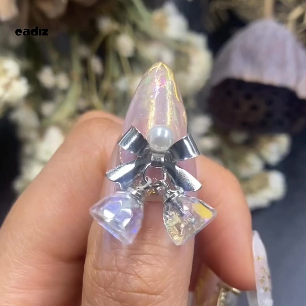 [Hàng mới về] Phụ kiện hình nơ và chuông 3D trang trí móng tay thời trang xinh xắn cho nữ