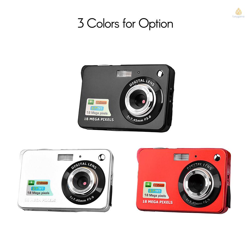 Camera bỏ túi 18MP 2.7 Inch LCD 8x kèm pin
 | BigBuy360 - bigbuy360.vn