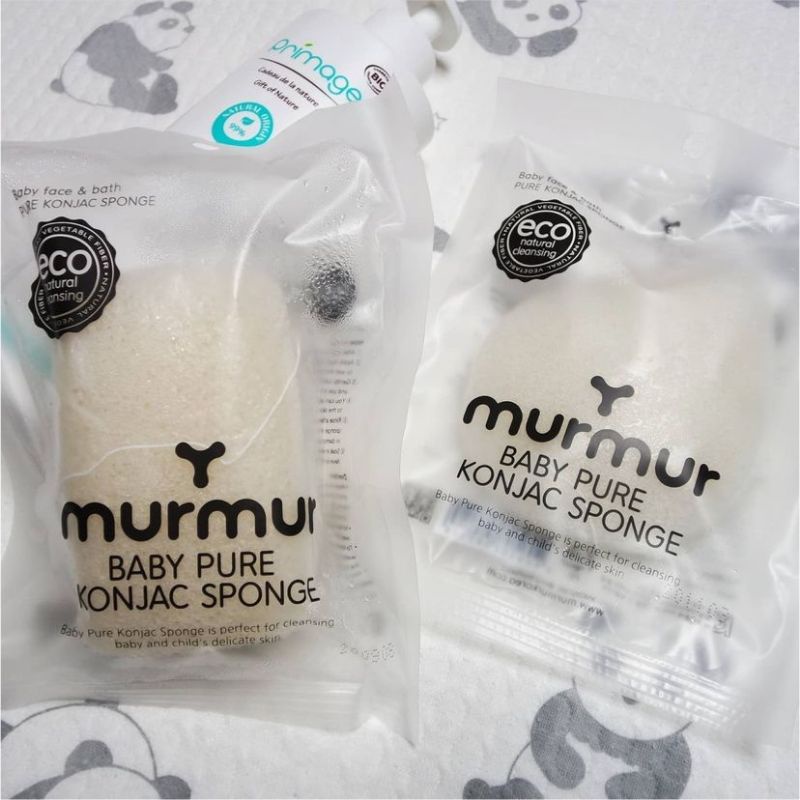 Bông tắm Muối Tắm hữu cơ Hàn Quốc Murmur Organic siêu mềm