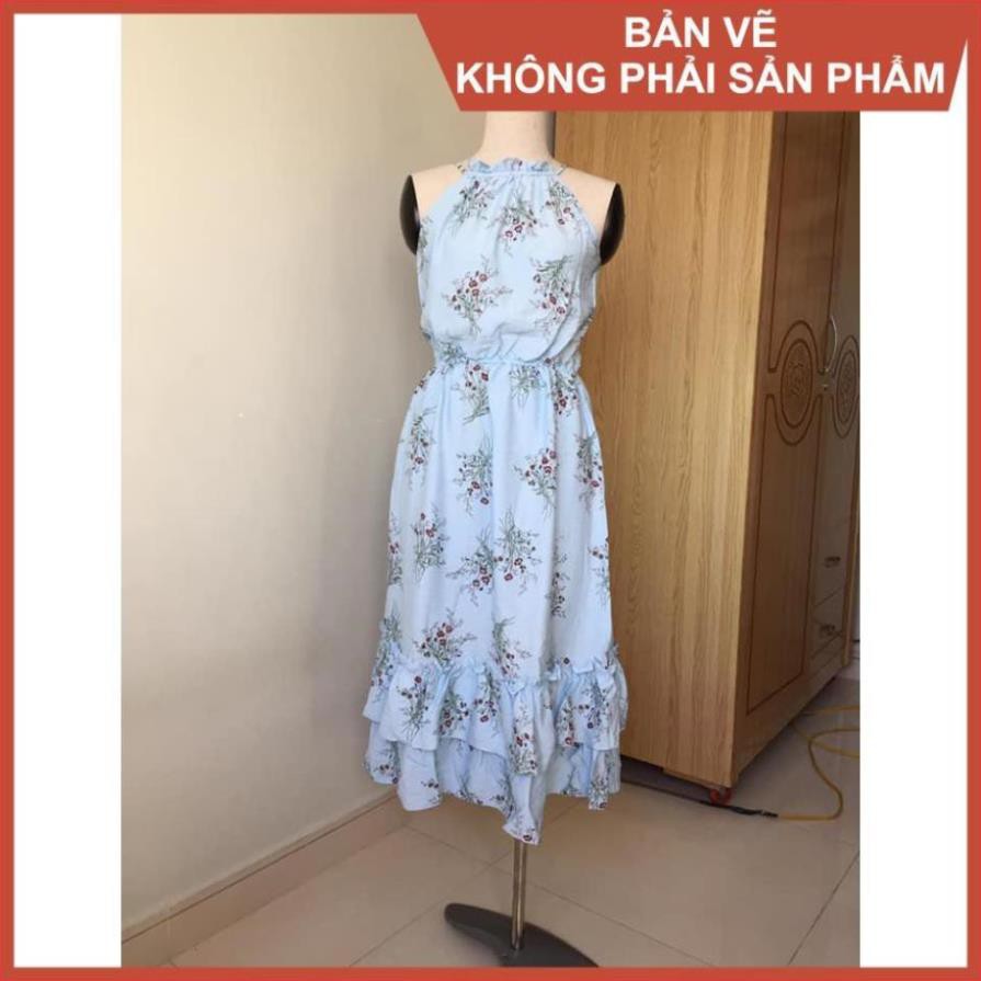 [GIÁ GỐC] Đầm yếm vải đũi tằm - sale (Bản vẽ)