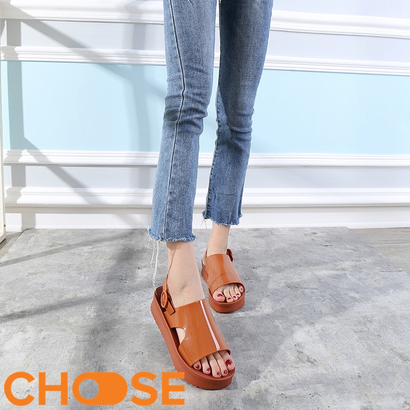 Giày Nữ Cao Su Choose Sandal Nữ Quai To Kiểu Dáng Mới Năm 2019 Mẫu G1806