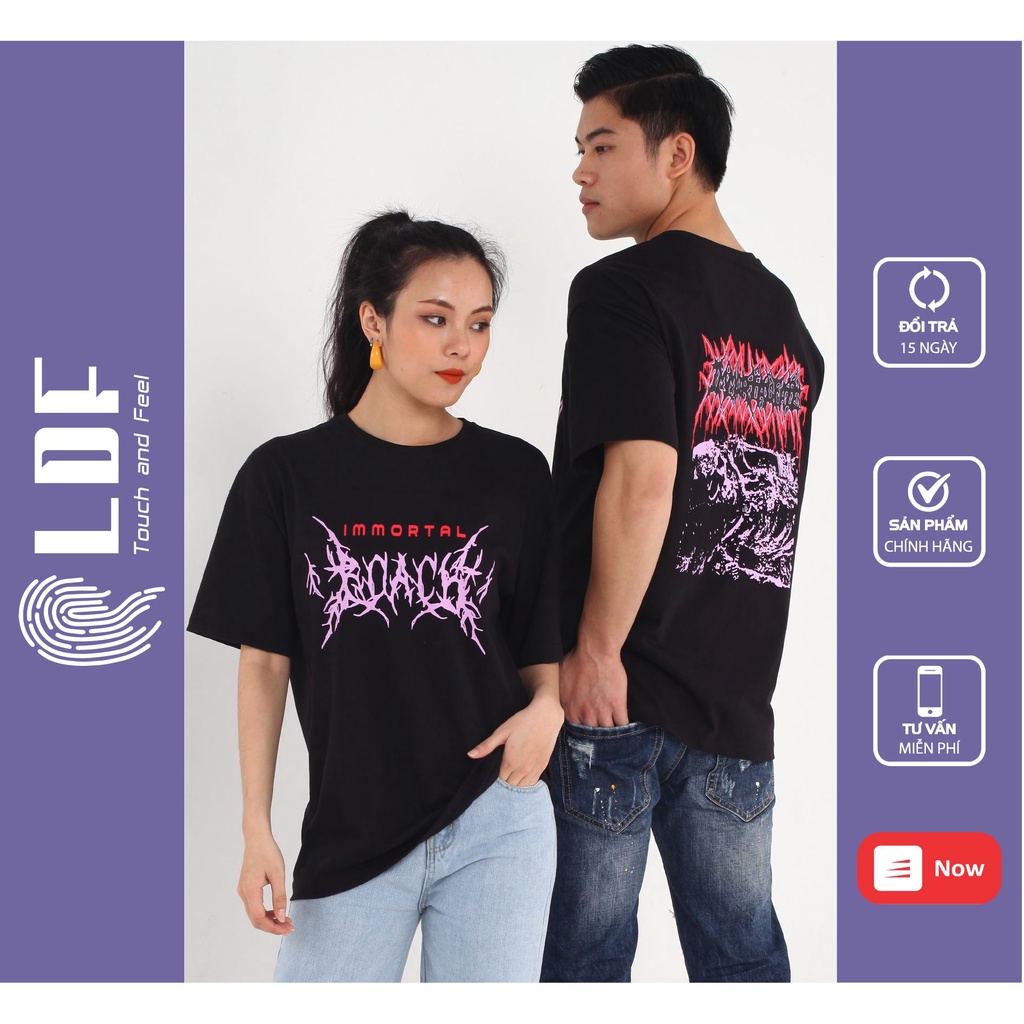Áo thun unisex LDF Immortal phông tay lỡ nam nữ dáng rộng cổ tròn cotton 2 chiều cao cấp