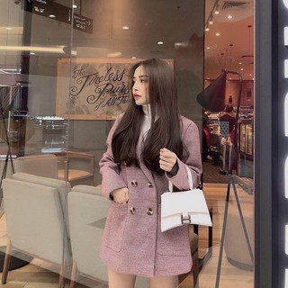 Túi chữ B treo- vân rắn da bóng HOT TREND