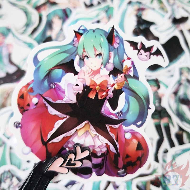 Set 50 miếng dán hình nhân vật Hatsune Miku dùng để trang trí