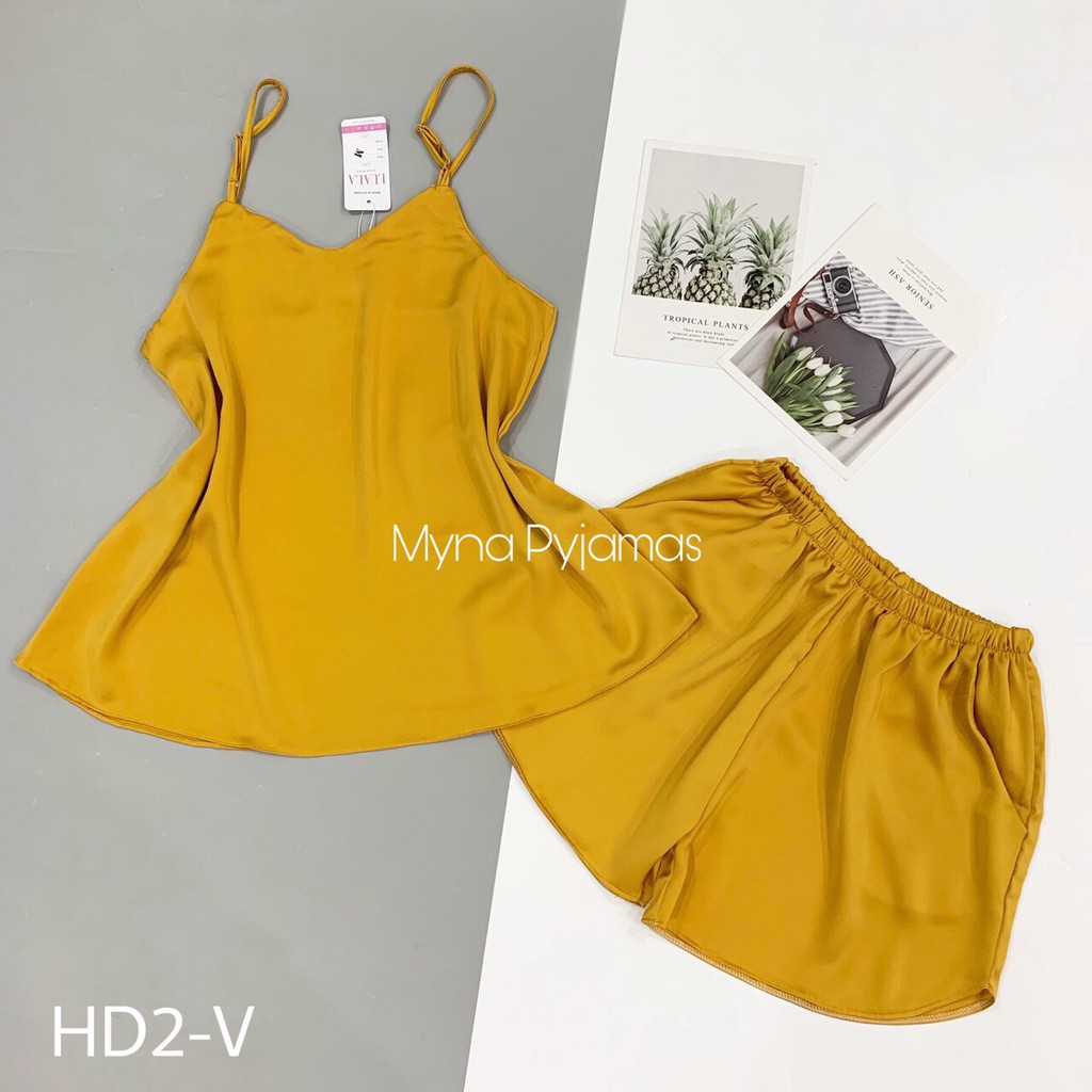 [MÃ MOONI227 GIẢM 10K + FREESHIP] Đồ ngủ 2 dây chất lụa tằm thái mềm, mát, kiểu dáng sexy gợi cảm, sang chảnh cho nữ | BigBuy360 - bigbuy360.vn